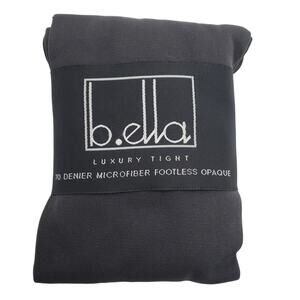 Microfiber Opaque Footless Tights Charcoal Medium B.ella Brigida Italy Hosiery